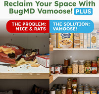 BugMD Vamoose! Plus Peppermint Oil Mouse Repellent Pouches | Natural Mice Repellent Indoor & Rat Deterrent for House, Garage, RV, Car & Storage | Plant-Powered Rodent Control - 1 Pack - 4 Pouches