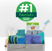 Scotch-Brite Zero Scratch Scrub Sponge, 6 Kitchen Sponges for Cleaning Around the Home, Bathroom & More, Scratch-free Dish Scrubber, Multi-surface Safe, Best for Nonstick Pots and Pans