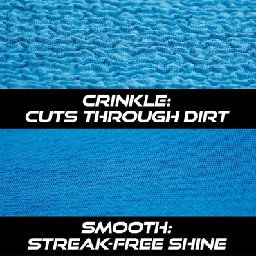 VIKING Glass Microfiber Cleaning Cloth for Car and Home 2 Pack, Glass Towels for Mirror, and Picture Frames, and Car Detailing Kit, 16 inch x 16 inch, Blue