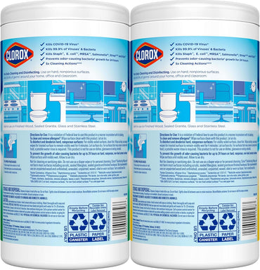 Clorox Disinfecting Cleaning Wipes Variety Pack, 75 Count Each, Pack of 2 (Package May Vary)