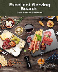 SNOWCLAD Stainless Steel Cutting Board,Double Sided Steel Cutting Boards for kitchen,Stainless Steel/Wheat straw pp Large Board for meat,non toxic Chopping,16 * 11 Inch,Dishwasher Safe