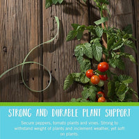 VELCRO Brand VEL-30071-USA ONE-WRAP Garden Ties | Plant Supports for Effective Growing | Strong Grips are Reusable and Adjustable | Cut-to-Length, 50 ft x 1/2 in, Green-Recycled Plastic - Cart Shape